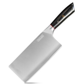 Qulajoy Meat Cleaver Knife - 7.3 Inch High Carbon Stainless Steel Butcher Knife For Meat Cutting Slicing Vegetables- Professional Chopper Knife F