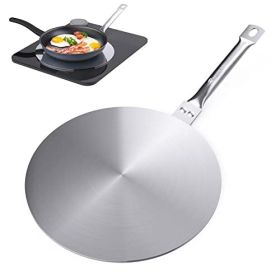 Heat Diffuser Simmer Ring Plate, Stainless Steel With Stainless Handle, Induction Adapter Plate For Gas Stove Glass Cooktop Converter, Flame Guar