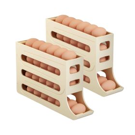 Egg Holder For Fridge - Auto Rolling Fridge Egg Organizer, Egg Dispenser Holder