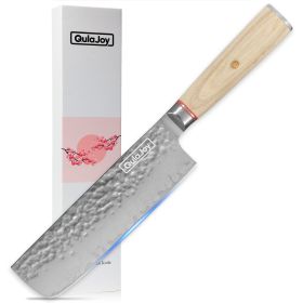 Qulajoy Nakiri Knife 6.9 Inch, Professional Vegetable Knife Japanese Kitchen Knives 67-Layers Damascus Chef Knife, Cooking Knife For Home Outdoor