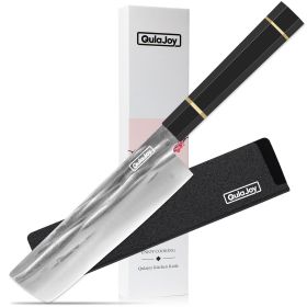 Qulajoy Chef Knife 8 Inch - Hand Forged Swedish Sandvik Steel Gyuto Cooking Knife - Professional Japanese Kitchen Knife - Classic Octagonal Handl