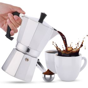 RAINBEAN Stovetop Espresso Maker 180ml For 3 Cups Espresso, Italian Moka Pot Coffee Maker, For Coffee Latte Mocha Cappuccino Macchiato Cuban Cafe