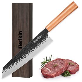 Professional Kiritsuke Santoku Chef Knife, 9 Inch Japanese Chef Knife, German High Carbon Stainless Steel EN1.4116 Chef Knife Meat & Sushi Knife