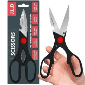 Heavy Duty Multi-Purpose Kitchen Scissors, Food Scissors, Sharp Scissors With Nutcrackers, Bottle Opener, Can Opener, Vegetable Cutting Scissors,