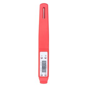 Digital Food Thermometer Automatic Calibration Pen Style High Accuracy Electronic Pocket Thermometer Red