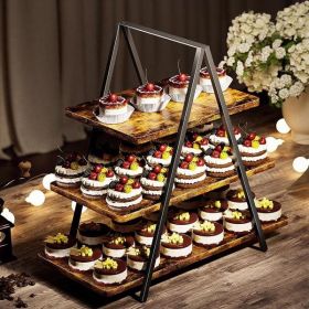 Wooden 3-tier Dessert Stand,Ban On Temu Sales