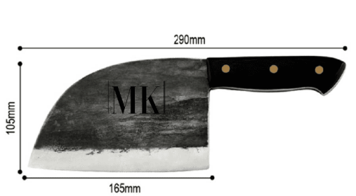 Stainless Steel Meat Cleaver Chef's Knife Cleaver (Option: MK logo print)