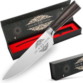 Gifts For Dad, Mom, Wife, Husband 8 Inch Chef Knife For Fathers Day Dad,Valentines Day, Mothers Day Gifts, Japanese 5cr15mov Kitchen Gyuto Chef Knives (Option: Chef Knife for Dad)